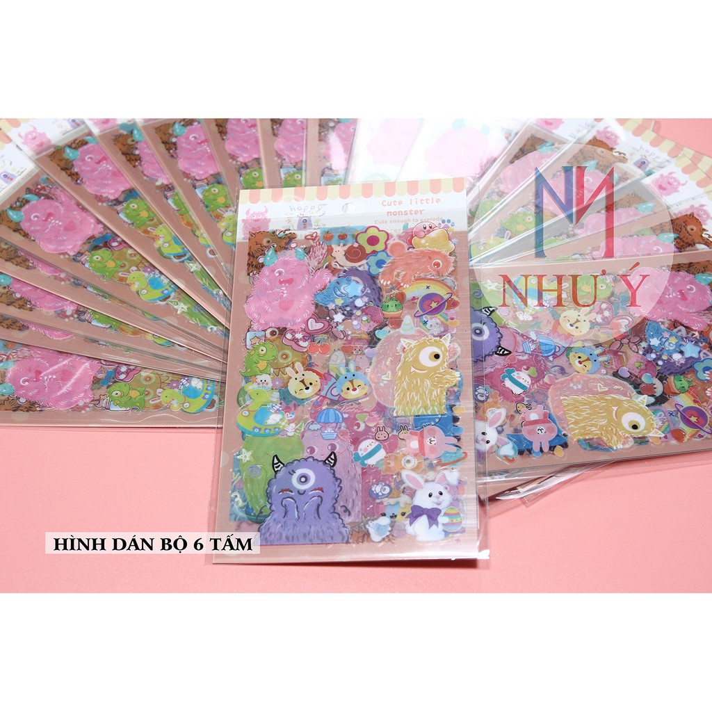 Sticker HÌNH DÁN BỘ 6 TẤM - PHụ kiện Hani