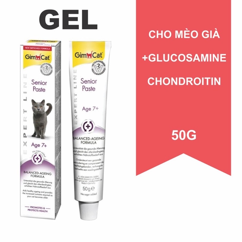 Gel Dinh Dưỡng Dành Cho Mèo Già Gimcat – GimCat Senior Paste 50g