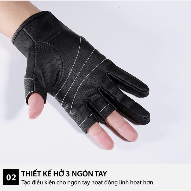 Găng Tay Da Chống Trượt Kyncilor Câu Cá, Đạp Xe Danh Cho Nam Và Nữ Thoáng Khí