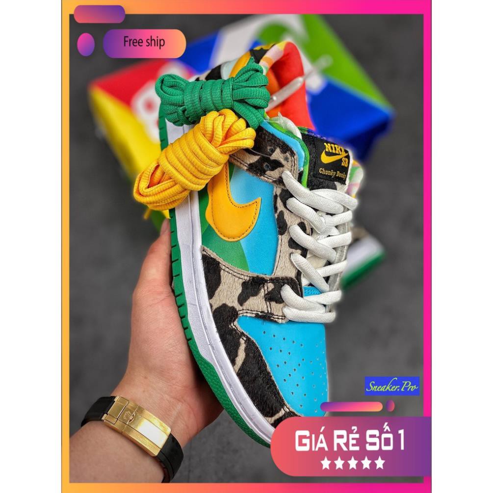 Giày thể thao Air Jordan SB Dunk Low Ben & Jerry's Chunky Dunky bò sữa siêu đẹp cho nam nữ