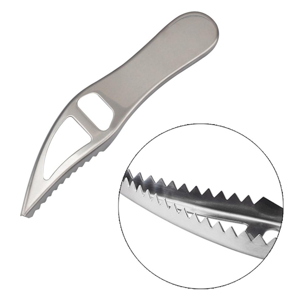 Bộ 1 / 3 Dụng Cụ Mở Nắp Chai Lọ Hình Vảy Cá Bằng Thép Không Gỉ