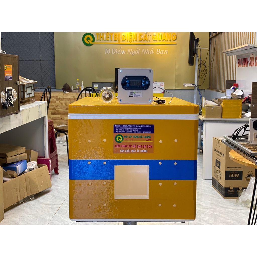Máy Ấp Trứng Gà-Vịt-Ngan-Ngỗng-Chim-Trứng Cút-Máy Ấp Mini Đất Quảng Tự Lắp Đảo Bằng Tay