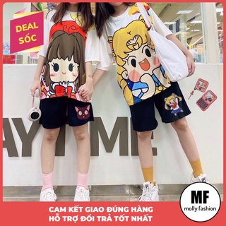 Đồ bộ hoạt hình form rộng Unisex SAILO MOON Freesize dành cho nam nữ Molly Fashion