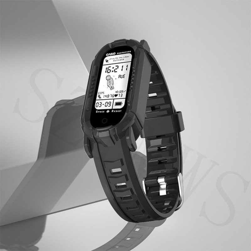 Dây Đeo Thay Thế Chất Liệu TPU Trong Suốt Cho Xiaomi Mi Band 7 6 5 4 Xiaomi Band 3