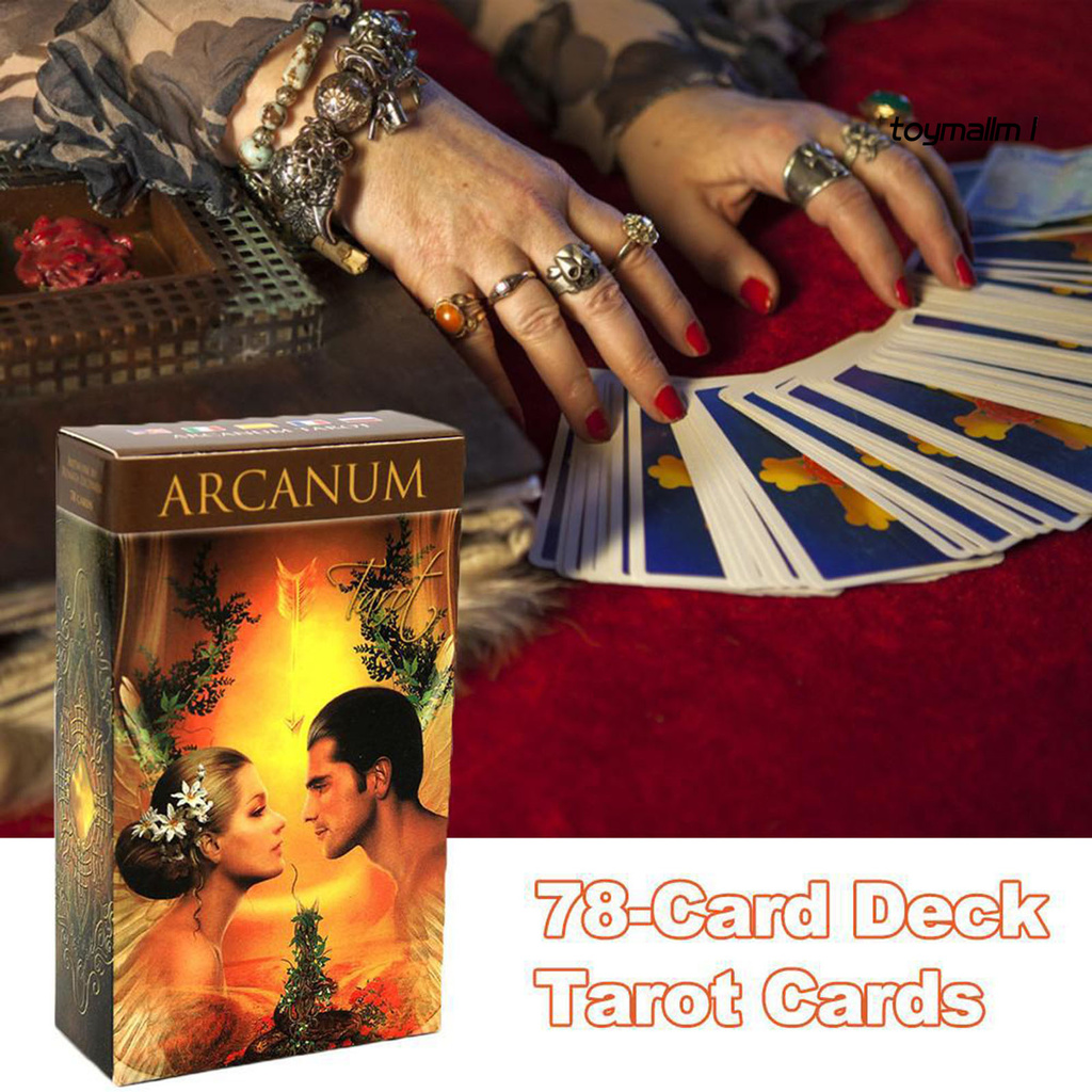toymall 78Pcs/Set Tarot Attractive Skin-Friendly English Version Game Fortune Telling Cards for Party