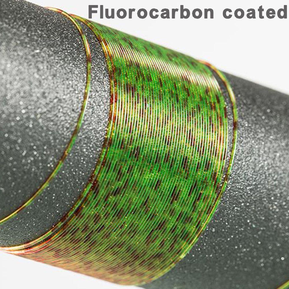 Cuộn Dây Câu Cá Bằng Cao Su Phủ Fluorocarbon 3D Vô Hình Chống Mài Mòn Thay Đổi Màu Sắc Chất Lượng Cao