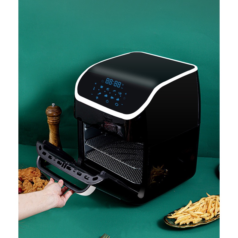 Nồi chiên không dầu Ramlly 12L - Bảo hành 12 tháng, lò nướng đa năng 1500W cho gia đình