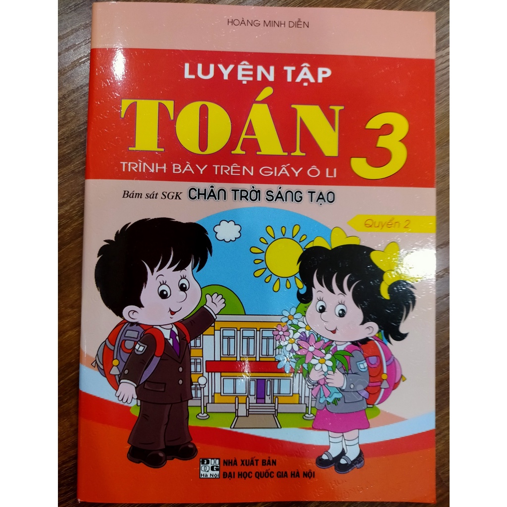 Sách - Combo Luyện Tập Toán 3 Trình Bày Trên Giấy Ô Li - Quyển 1 + 2 (Chân Trời Sáng Tạo)