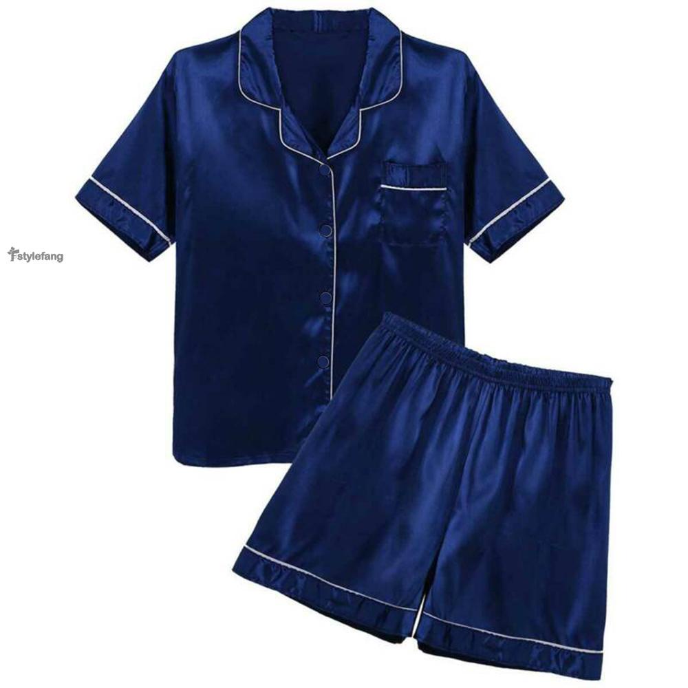 Bộ đồ ngủ 2 món ngắn tay thoáng khí thời trang mùa hè cho nữ
 | BigBuy360 - bigbuy360.vn