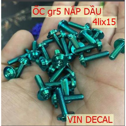 Ốc titan Gr5 4li15 ren nhuyễn gắn nắp dầu và nhiều vị trí khác cho xe máy giá 1 con