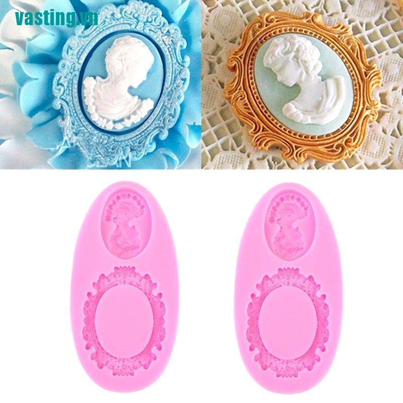 V☆Khuôn Silicone Làm Bánh Tạo Hình Khung Gương 3D Độc Đáo Tiện Dụng