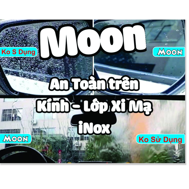 Moon 90ml- Tẩy Ố Kính bể cá cảnh - Cặn Canxi - Váng 7 Màu Trên Kính - Vết gỉ Sắt - Cặn Bám Lâu Ngày Trên Vòi Labo - Inox