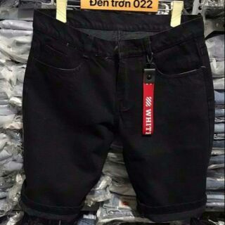 Quần sort jean đen trơn chất co giãn nn153 jnm017
