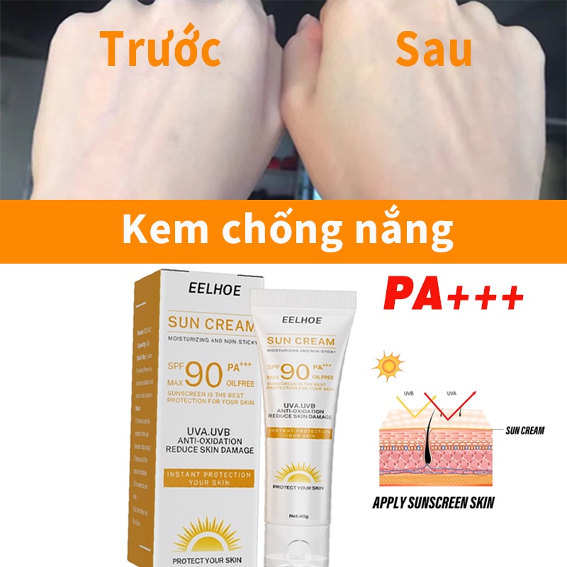 Kem Chống Nắng SPF 50 PA + + + Chiết Xuất Lô Hội 5.5% Dưỡng Ẩm Làm Trắng Da 40ml