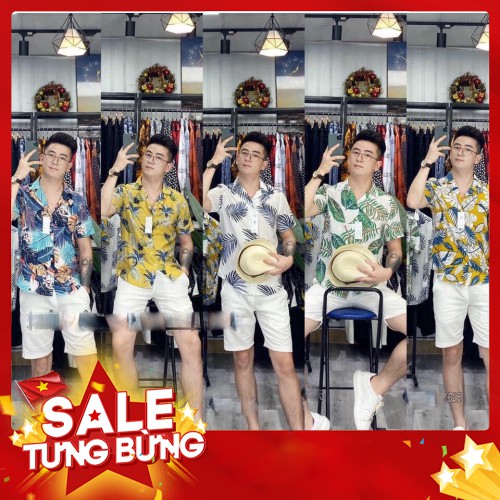 -Hàng nhập khẩu Áo sơmi đi biển, áo họa tiết mùa hè sặc sỡ, áo sơmi nam nữ họa tiết Liên hệ mua hàng 084.209.1989