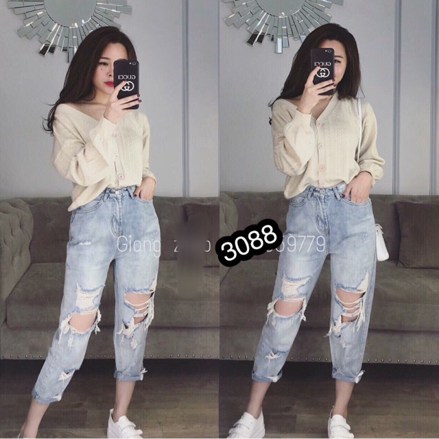 ❤️Quần Jeans Nữ Rách Gối - 3088