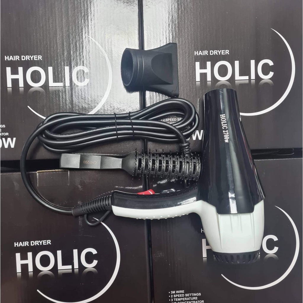 Máy Sấy Tóc Holic 2700W công suất thực chính hãng + Tặng lược sấy tóc tạo kiểu Chaoba hoặc lược tạo kiểu Tex