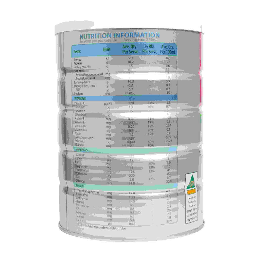 Sữa Bột Hoàng Gia Úc Royal Ausnz Kids Pro+ Formula With Lactoferrin Bổ Sung Dưỡng Chất Cho Trẻ Từ 3 Tuổi 900g