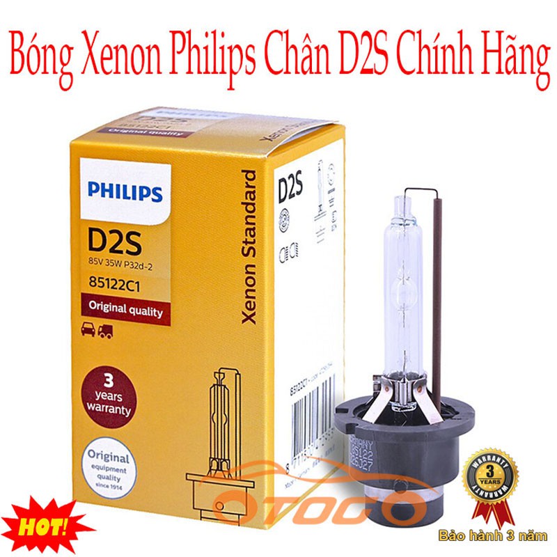 Bóng Xenon Philips Chân D2S Chính Hãng , Bảo Hành 3 Năm