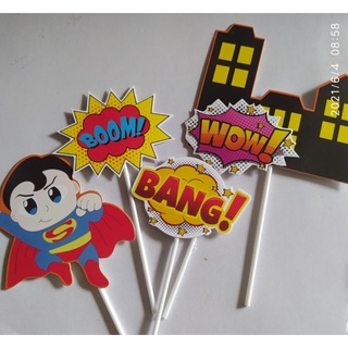 Que cắm giấy trang trí bánh kem bánh sinh nhật