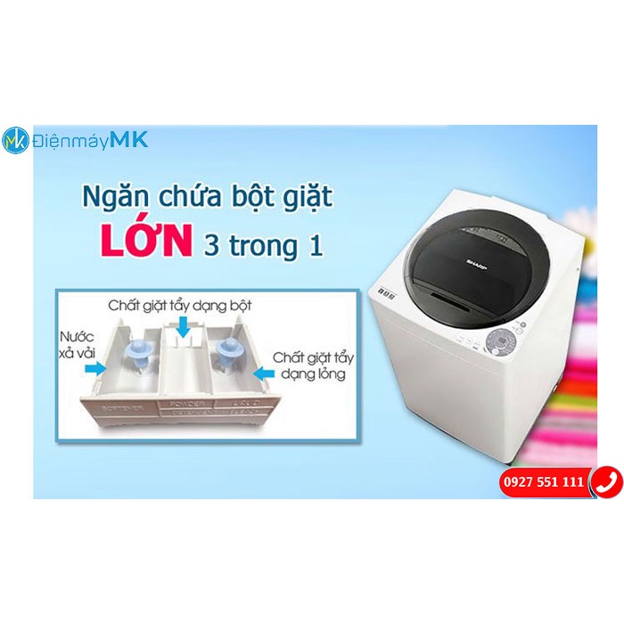 Máy Giặt Sharp 8Kg ES-W80GV-H Lồng Đứng