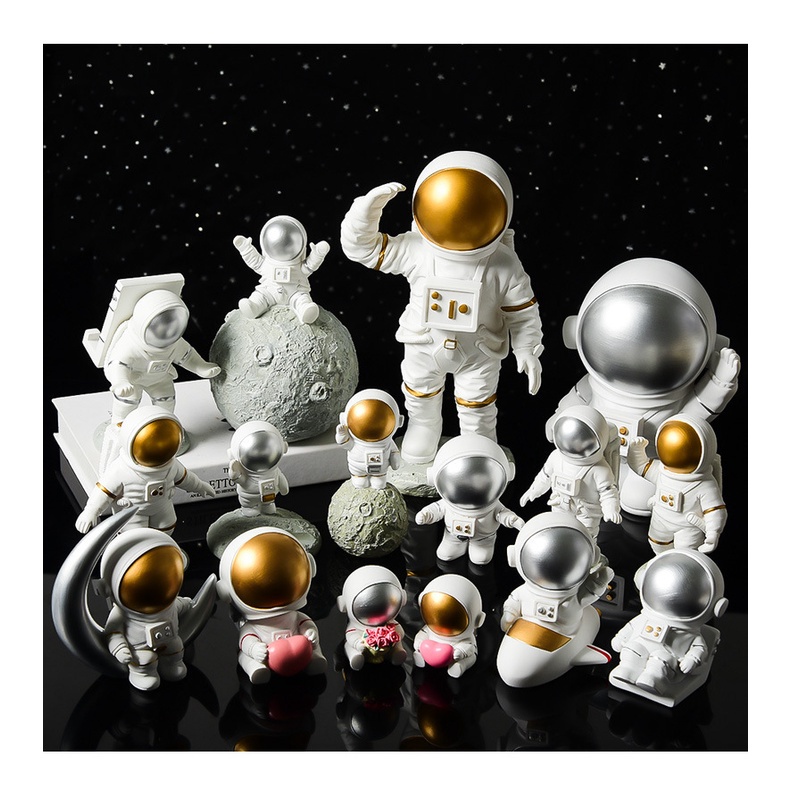 Phụ Kiện Trang Trí Nhà Cửa Hình Phi Hành Gia Bằng Nhựa Phong Cách Hiện Đại Đơn Giản