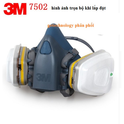 Mặt nạ 3M 7502 trọn bộ sử dụng phin 3M 6006