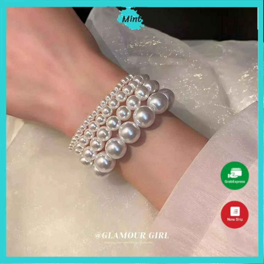 Vòng Tay Nữ Chuỗi Ngọc Trai Nhân Tạo Đơn Giản Xinh Đẹp