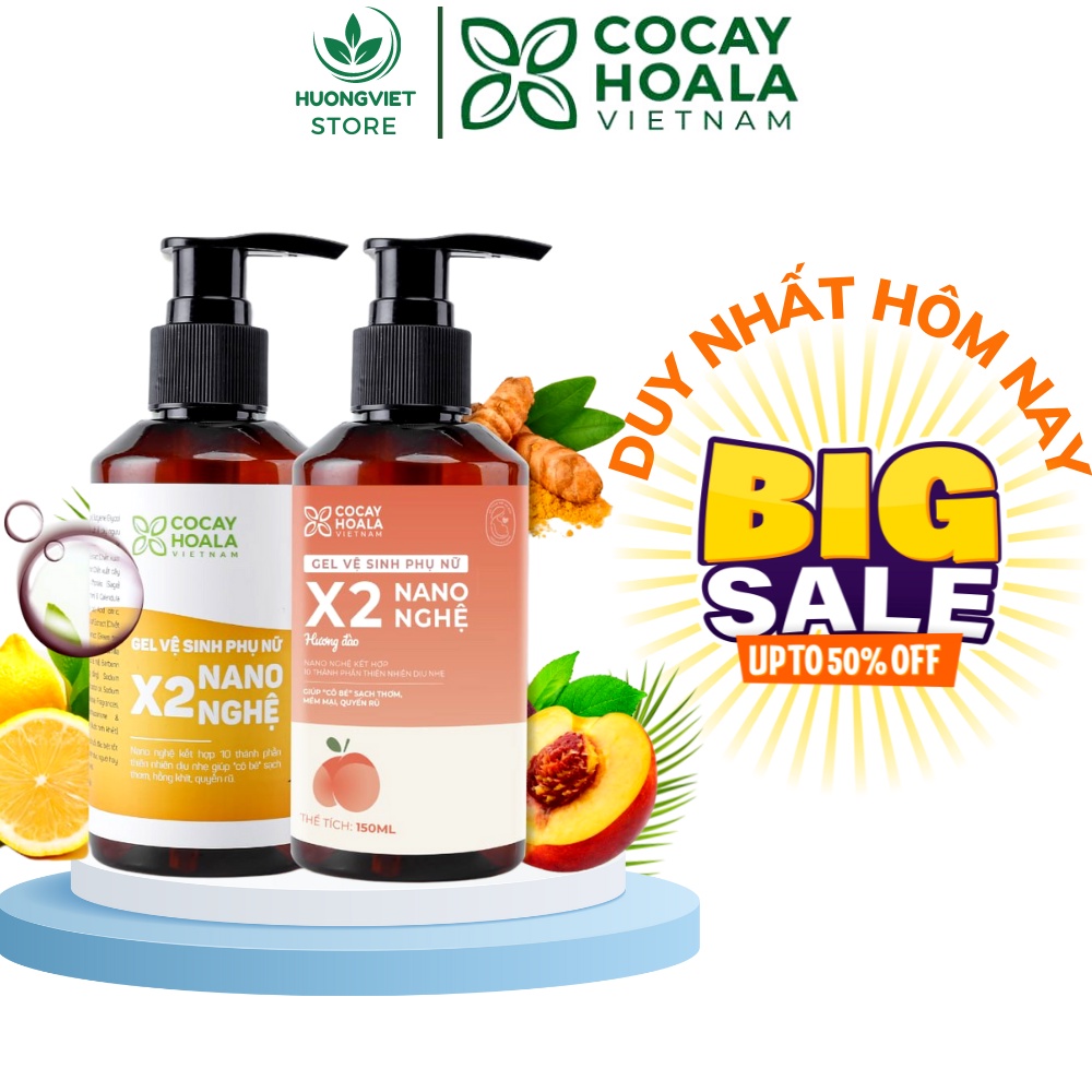 Dung Dịch Vệ Sinh Phụ Nữ Thiên Nhiên Gel X2 Cỏ Cây Hoa Lá Nước Rửa Vệ Sinh Sạch Sẽ Se Khít Làm Hồng Vùng Kín Khử Mùi Hôi