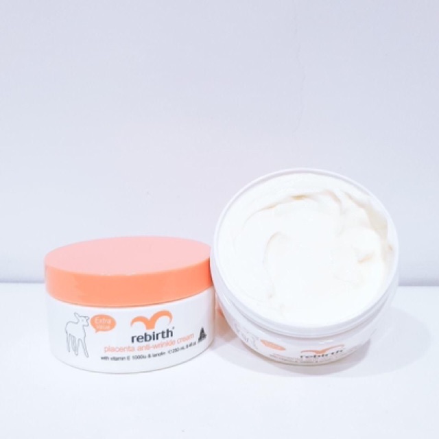 🐑 KEM DƯỠNG DA CHỐNG NHĂN, CHỐNG LÃO HÓA  TINH CHẤT NHAU THAI CỪU, VITAMIN E 1000IU 2️⃣5️⃣0️⃣ML - REBIRTH