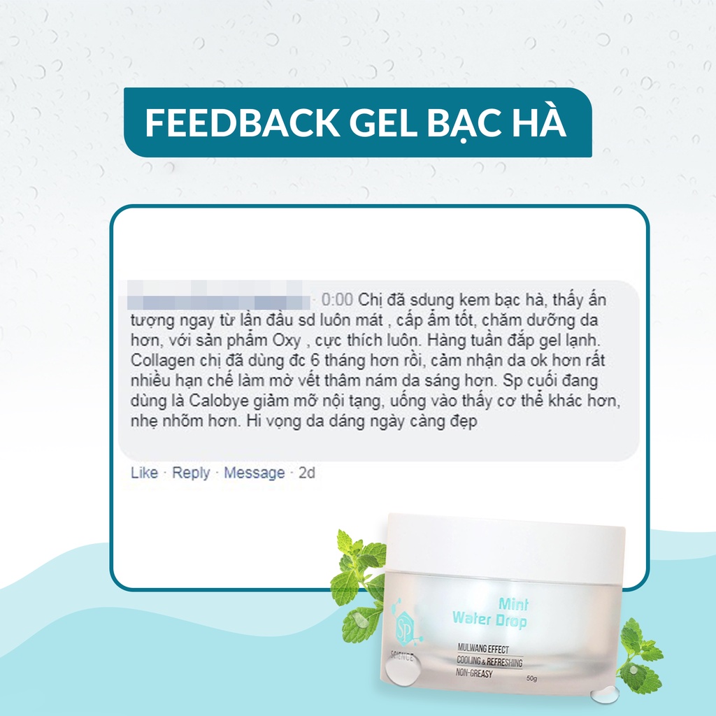 GEL CẤP NƯỚC TINH CHẤT BẠC HÀ SPSCIENCE - MINT WATER DROP
