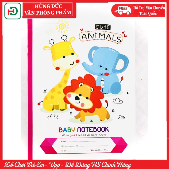 Vở ô ly Baby 48 trang  Hải Tiến 1367