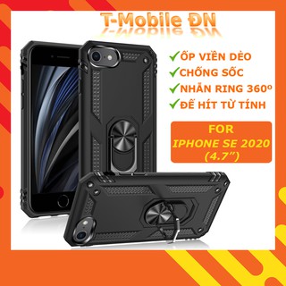Ốp lưng iPhone SE 2020 🔥 𝐅𝐑𝐄𝐄 𝐒𝐇𝐈𝐏 🔥 Ốp chống sốc 2 lớp kèm nhẫn iring làm giá đỡ cho iPhone SE 2020
