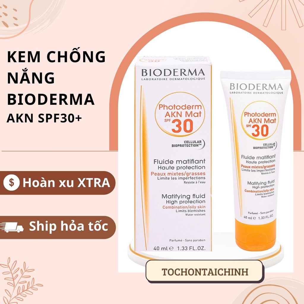 Kem chống nắng cho da mụn Bio Photoderm AKN Mat SPF30 - 40ml