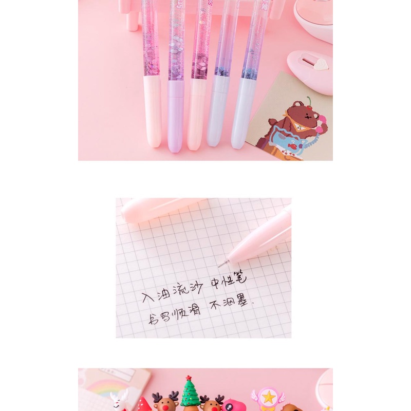 Bút Mực gel Kim Tuyến Chảy Nhiều Màu Họa Tiết Kỳ Lân Dễ Thương Sáng Tạo