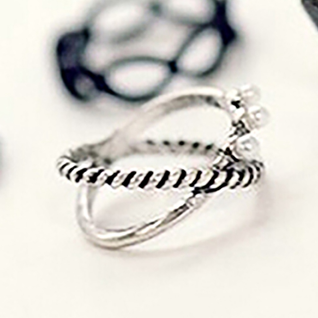 Set 4 nhẫn hợp kim kiểu dáng cá tính trẻ trung dành cho nữ