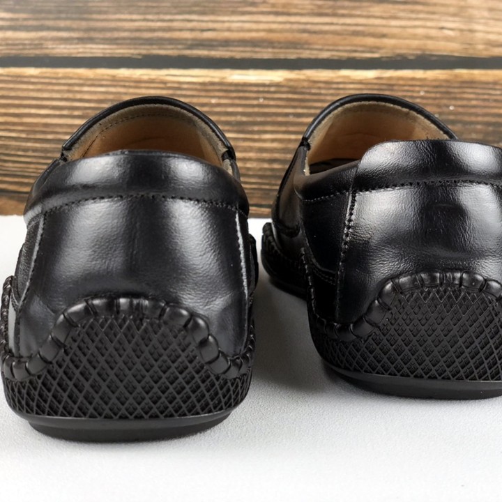 Giày lười nam Happyshoes da bò thật thiết kế mùa hè thoáng mát - HS700