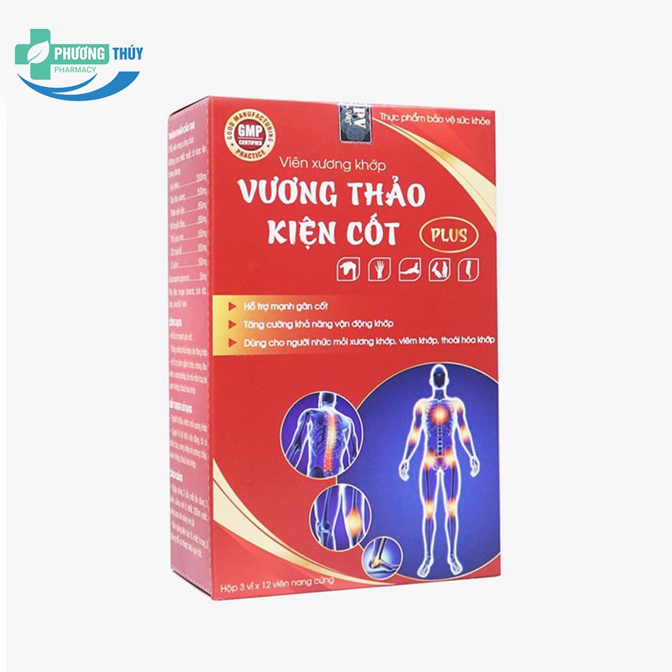 Xương khớp Vương thảo kiện cốt plus, Hỗ trợ điều trị bệnh xương khớp, Lọ 120 viên