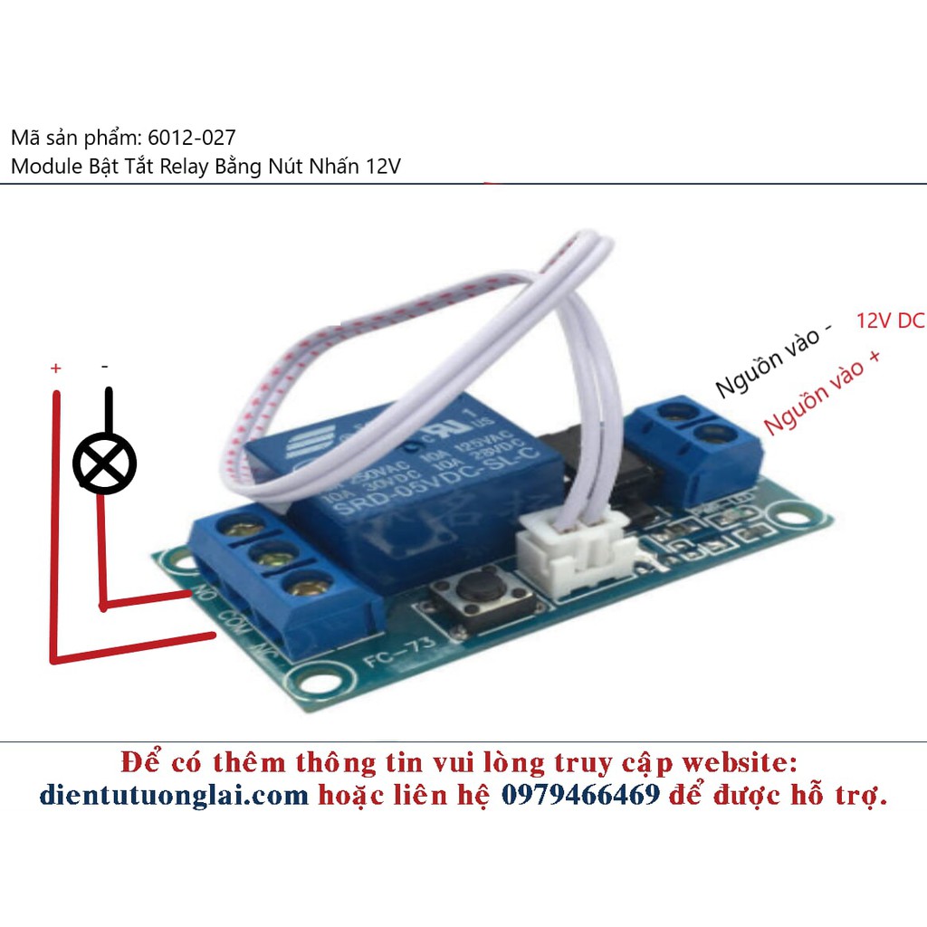 Module Bật Tắt Relay Bằng Nút Nhấn 24V