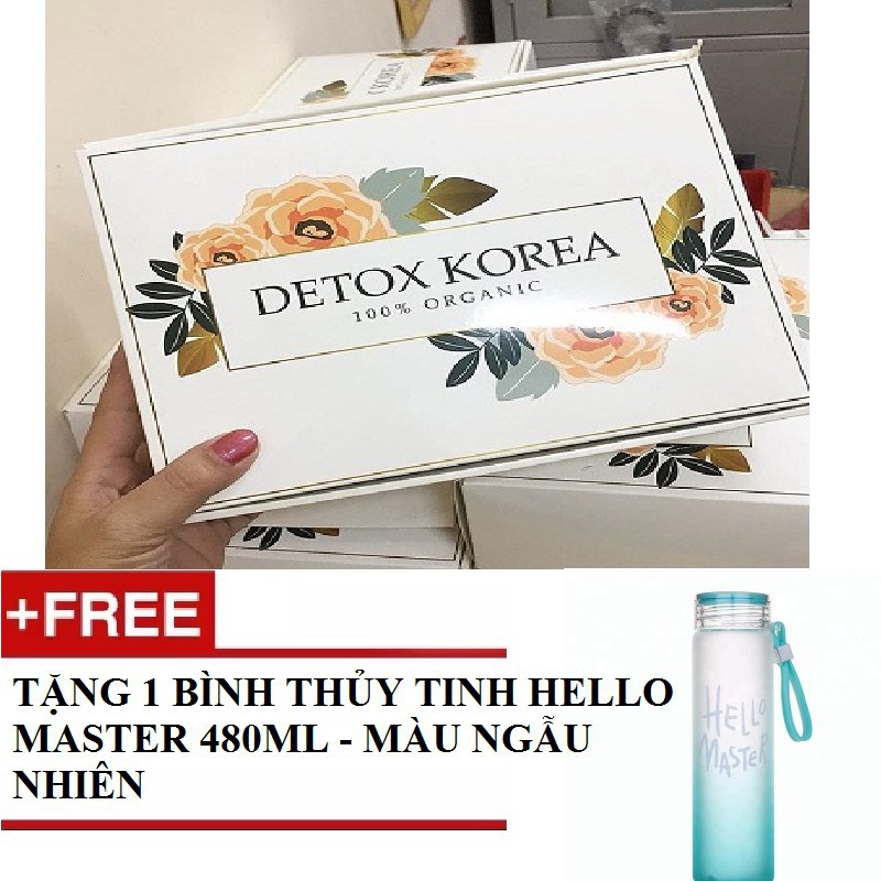 Detox liệu trình 30 gói giữ dáng, đẹp da và thanh lọc cơ thể - Tặng 1 bình thủy tinh Hello Master 480ml - Màu ngẫu nhiên