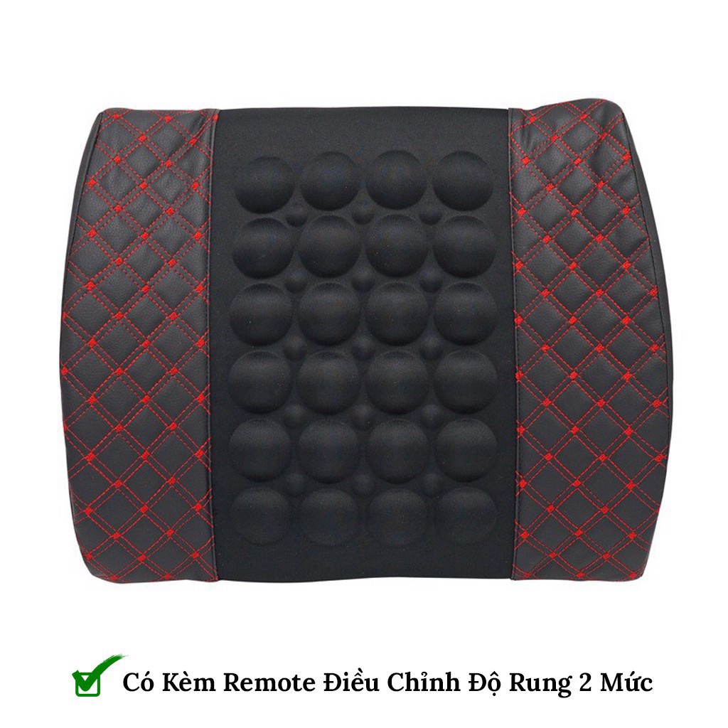 Gối tựa lưng massage trên xe ô tô , xe hơi/ghế văn phòng chống đau mỏi lưng - HD CAR