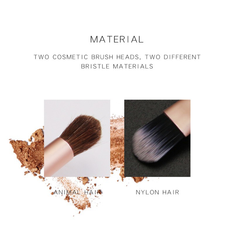 Cọ đánh phấn MAANGE 2 đầu dùng đánh phấn mắt phấn má hồng đa năng