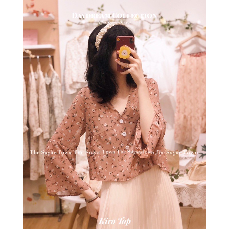 Áo babydoll Kiro Sugar Town voan bồng bềnh