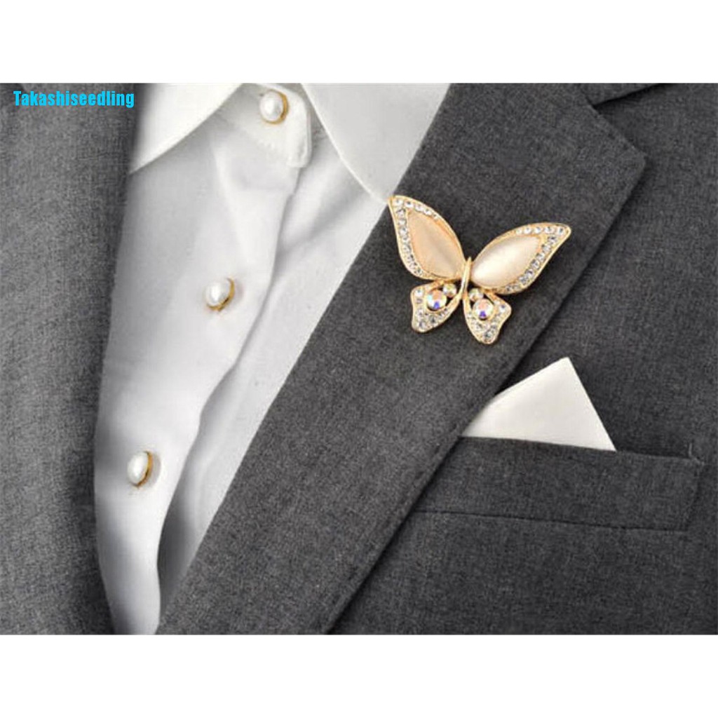 Ghim Cài Áo Hình Bướm Đính Đá 1 Cái