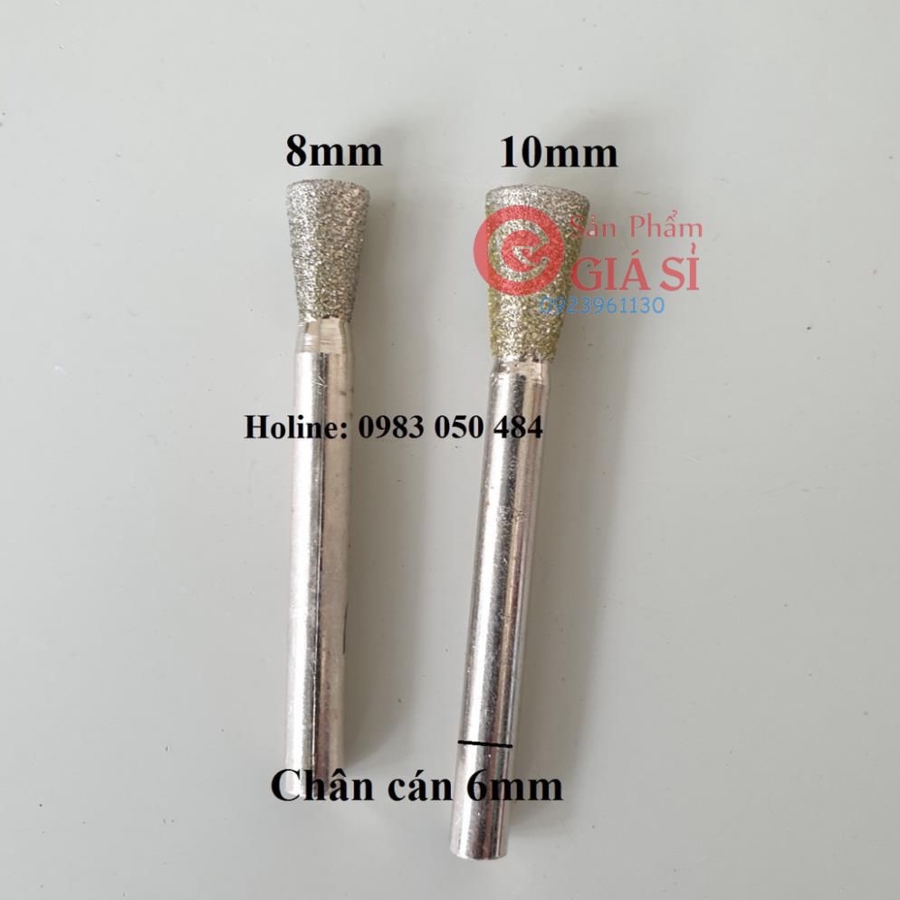 2 mũi khắc đá hình trụ T2 hay mũi điêu khắc kim cương khắc ngọc khắc đá trục 6mm đầu 8mm và 10mm ❤️freeship❤️