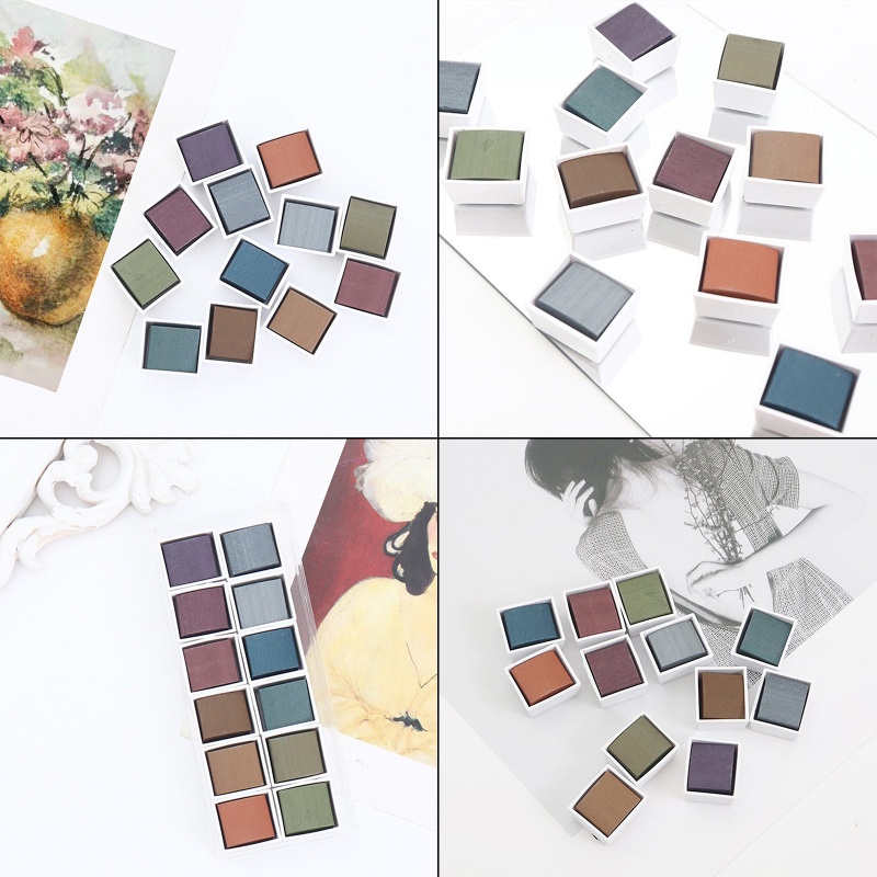 Set 12 Bút Màu Nước Ánh Kim Chuyên Nghiệp Cho Họa Sĩ Vẽ Trên Tường / Gỗ