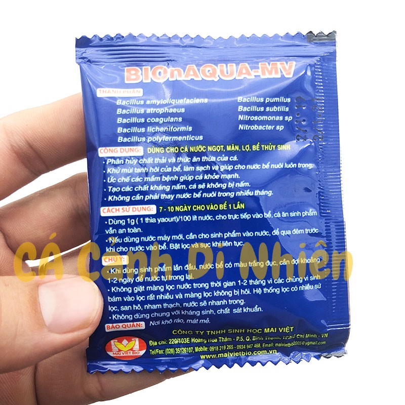 Men tạo vi sinh Mai Việt BIOnAQUA-MV 10g cho hồ cá