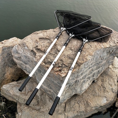 Vợt Bắt Cá Tam Giác - Vợt Bắt Cá Tam Giác 1m7 Cán Nhôm Thu Gọn Cao Cấp