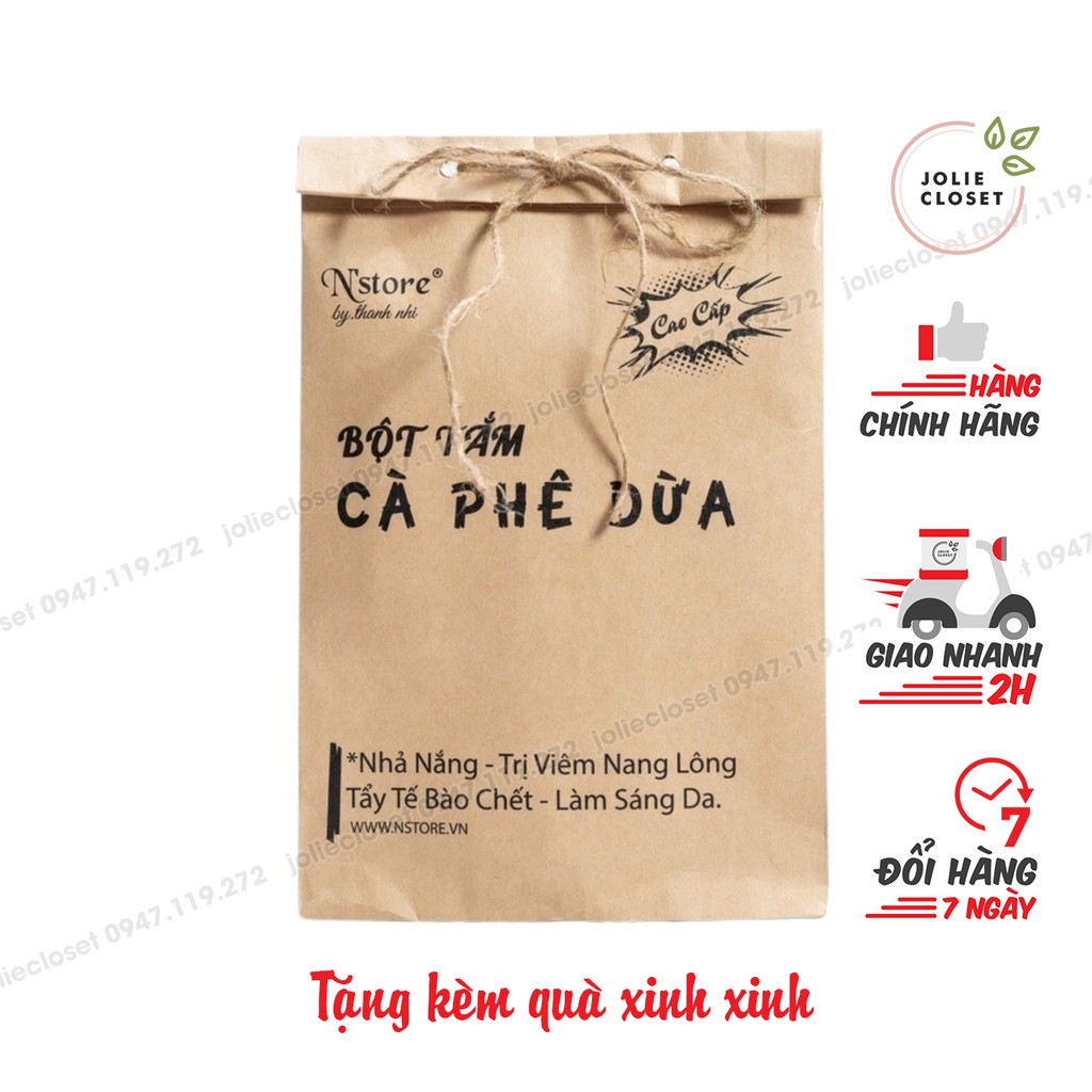 Bột tắm cà phê dừa N'store giúp sáng da, dưỡng ẩm, tẩy tế bào chết