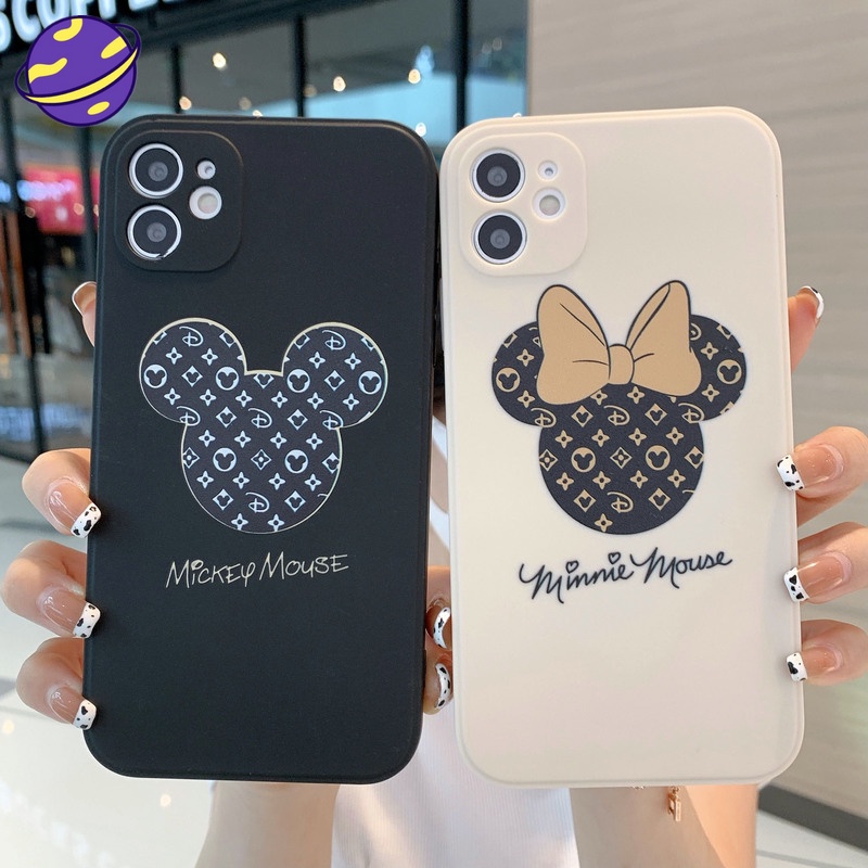 DISNEY Ốp Điện Thoại Mềm Hình Mickey Minnie Cho Iphone 7 8 Plus X Xs 11 12 Pro Max Se2020